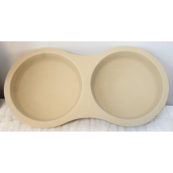 NEW The Pampered Chef Microwave Egg Cooker 1372 Stoneware Double Beige Scraper - Picture 4 of 16